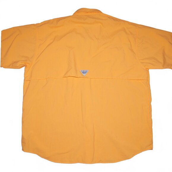 Columbia Bahama ll Short Sleeve PFG Shirt Men's Size 2XLT Orange Fishing Guide - Picture 5 of 10